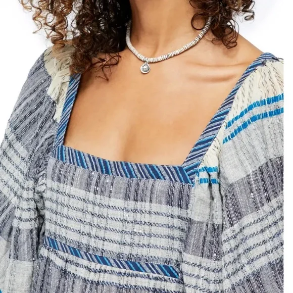 FREE PEOPLE Cozy Stripe Minidress sz M! NWOT! - Picture 4 of 7